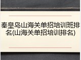 秦皇岛山海关单招培训班排名(山海关单招培训排名)