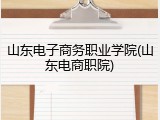 山东电子商务职业学院(山东电商职院)