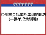 徐州丰县找单招集训的地方(丰县单招集训地)
