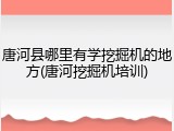 唐河县哪里有学挖掘机的地方(唐河挖掘机培训)