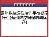儋州数控编程培训学校哪家好点(儋州数控编程培训优选)