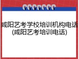咸阳艺考学校培训机构电话(咸阳艺考培训电话)
