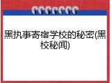 黑执事寄宿学校的秘密(黑校秘闻)