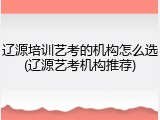 辽源培训艺考的机构怎么选(辽源艺考机构推荐)