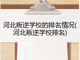 河北叛逆学校的排名情况(河北叛逆学校排名)