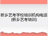 新乡艺考学校培训机构电话(新乡艺考培训)