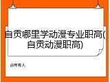 自贡哪里学动漫专业职高(自贡动漫职高)