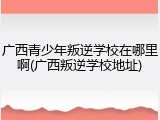 广西青少年叛逆学校在哪里啊(广西叛逆学校地址)