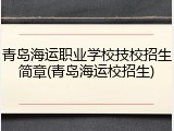 青岛海运职业学校技校招生简章(青岛海运校招生)