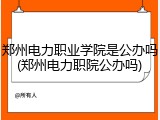 郑州电力职业学院是公办吗(郑州电力职院公办吗)