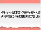 桂林永福县数控编程专业培训学校(永福数控编程培训)