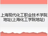 上海现代化工职业技术学院地址(上海化工学院地址)