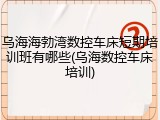 乌海海勃湾数控车床短期培训班有哪些(乌海数控车床培训)
