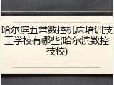 哈尔滨五常数控机床培训技工学校有哪些(哈尔滨数控技校)
