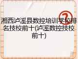 湘西泸溪县数控培训学校排名技校前十(泸溪数控技校前十)