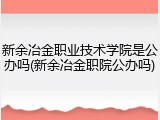 新余冶金职业技术学院是公办吗(新余冶金职院公办吗)