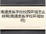 南通贵族学校校园环境怎么样啊(南通贵族学校环境如何)