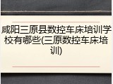 咸阳三原县数控车床培训学校有哪些(三原数控车床培训)