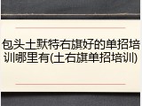 包头土默特右旗好的单招培训哪里有(土右旗单招培训)