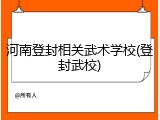 河南登封相关武术学校(登封武校)