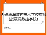 大理漾濞数控技术学校有哪些(漾濞数控学校)