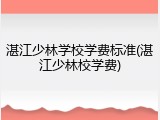 湛江少林学校学费标准(湛江少林校学费)