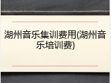 湖州音乐集训费用(湖州音乐培训费)