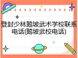 登封少林鹅坡武术学校联系电话(鹅坡武校电话)