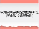 钦州灵山县数控编程培训班(灵山数控编程培训)