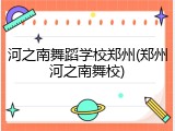 河之南舞蹈学校郑州(郑州河之南舞校)