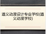 遵义动漫设计专业学校(遵义动漫学校)