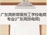 广东高新高级技工学校电商专业(广东高技电商)