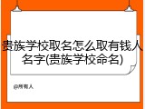 贵族学校取名怎么取有钱人名字(贵族学校命名)
