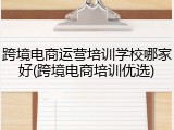 跨境电商运营培训学校哪家好(跨境电商培训优选)