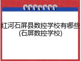 红河石屏县数控学校有哪些(石屏数控学校)