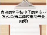 青岛商务学校电子商务专业怎么样(青岛商校电商专业如何)