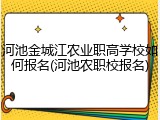 河池金城江农业职高学校如何报名(河池农职校报名)