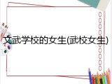 文武学校的女生(武校女生)