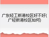 广东轻工新港校区好不好(广轻新港校区如何)