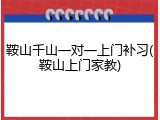 鞍山千山一对一上门补习(鞍山上门家教)