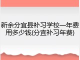 新余分宜县补习学校一年费用多少钱(分宜补习年费)