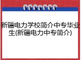 新疆电力学校简介中专毕业生(新疆电力中专简介)