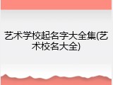 艺术学校起名字大全集(艺术校名大全)