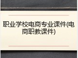职业学校电商专业课件(电商职教课件)