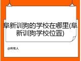 阜新训狗的学校在哪里(阜新训狗学校位置)