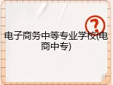电子商务中等专业学校(电商中专)