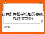 红舞鞋舞蹈学校加盟费(红舞鞋加盟费)