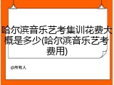 哈尔滨音乐艺考集训花费大概是多少(哈尔滨音乐艺考费用)