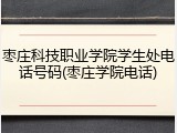 枣庄科技职业学院学生处电话号码(枣庄学院电话)