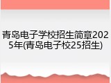 青岛电子学校招生简章2025年(青岛电子校25招生)